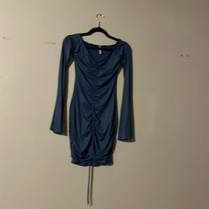 Denim blue mini dress